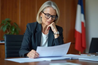 Femme d affaires concentrée dans un bureau moderne